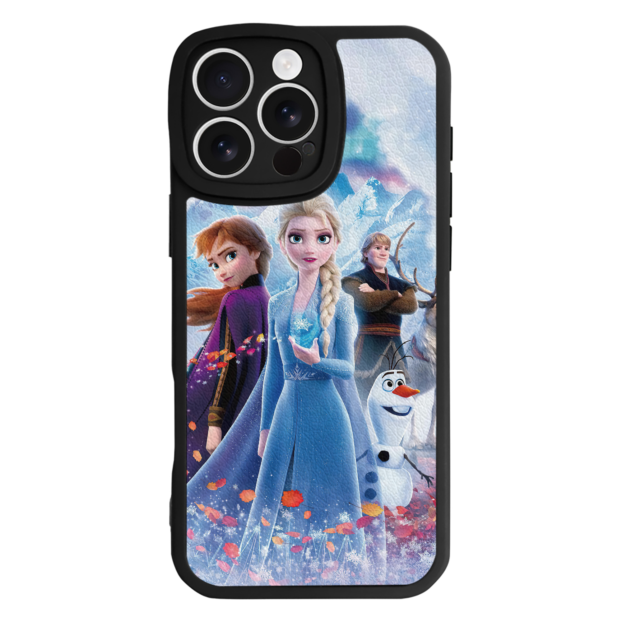 （画像用） アナと雪の女王 アンナ エルサ Frozen Anna Elsa 【iPhone 16シリーズ対応】シリコンスマホケース（レザー調） 材質：シリコン